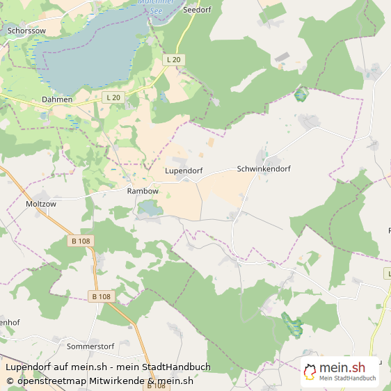 Lupendorf Landkreis Müritz Landkarte © Openstreetmap Contributors Lupendorf Karte