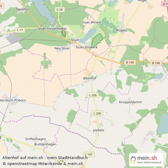 Altenhof Landkreis Müritz Landkarte © Openstreetmap Contributors Altenhof Kleines Dorf Karte