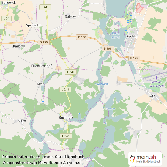 Priborn Landkreis Müritz Landkarte © Openstreetmap Contributors Priborn Kleines Dorf Karte
