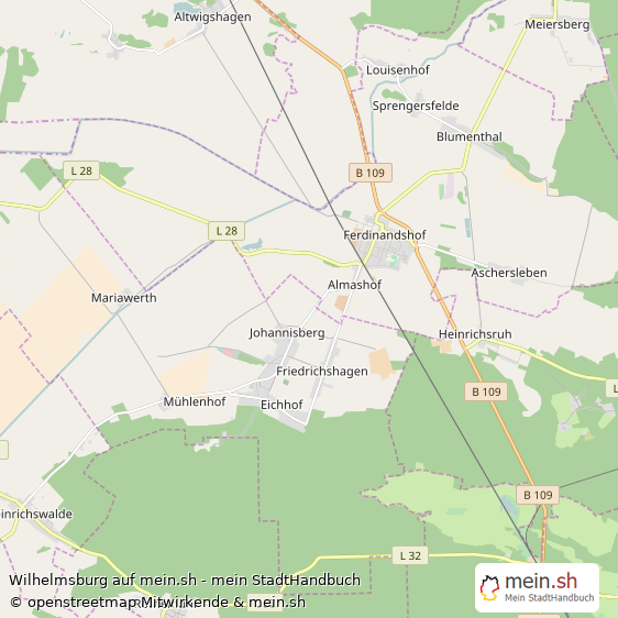 Wilhelmsburg Dorf Karte