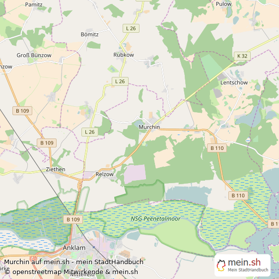 Murchin Landkreis Ostvorpommern Landkarte © Openstreetmap Contributors Murchin Dorf Karte