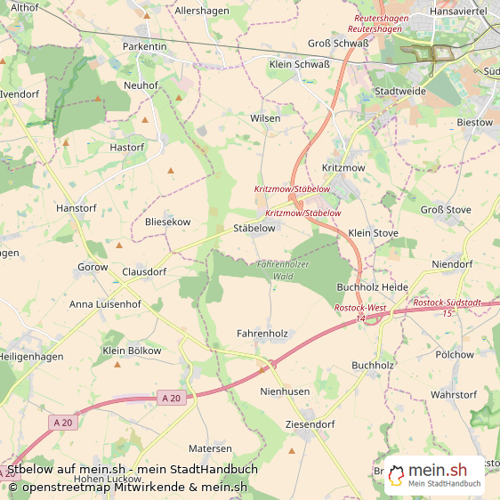 Stbelow Groes Dorf Karte