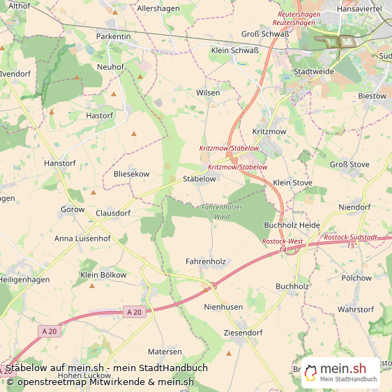 Stäbelow Landkreis Bad Doberan Landkarte © Openstreetmap Contributors Stäbelow Großes Dorf Karte