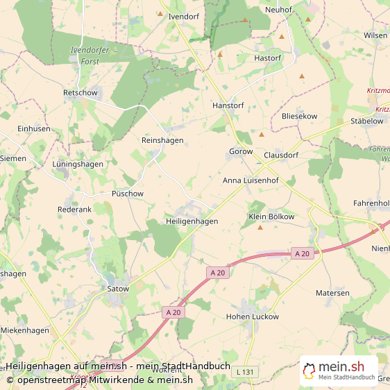 Heiligenhagen Landkreis Bad Doberan Landkarte © Openstreetmap Contributors Heiligenhagen Karte