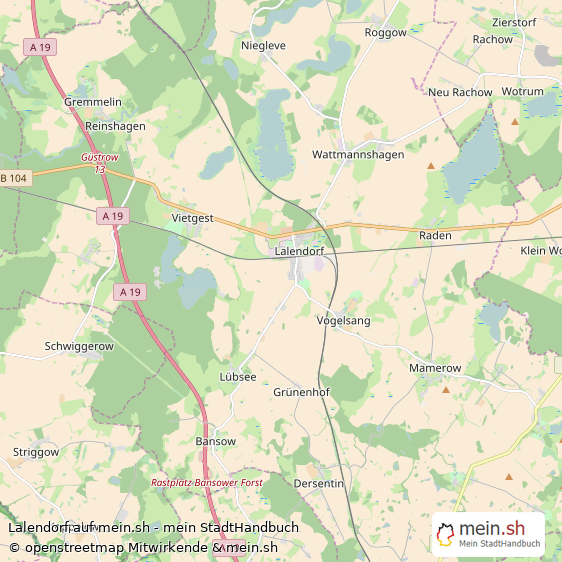 Lalendorf Landkreis Güstrow Landkarte © Openstreetmap Contributors Lalendorf Landstadt Karte