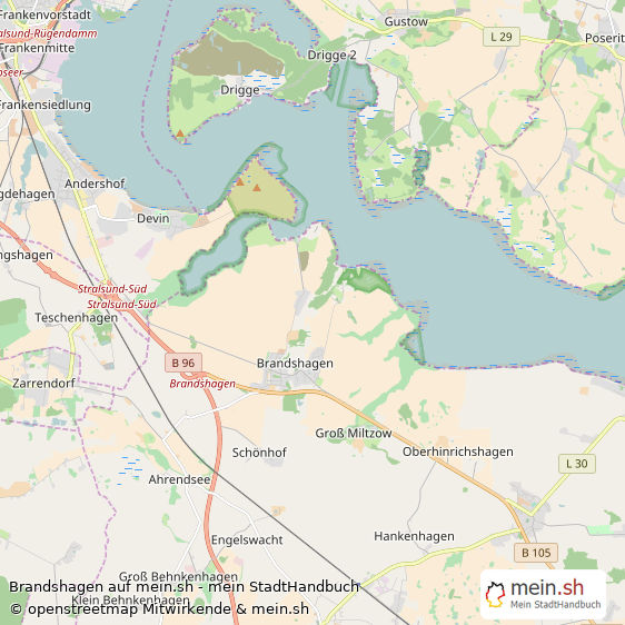 Brandshagen Landkreis Nordvorpommern Landkarte © Openstreetmap Contributors Brandshagen Karte