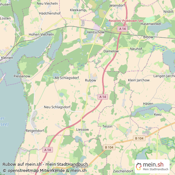 Rubow Landkreis Parchim Landkarte © Openstreetmap Contributors Rubow Karte