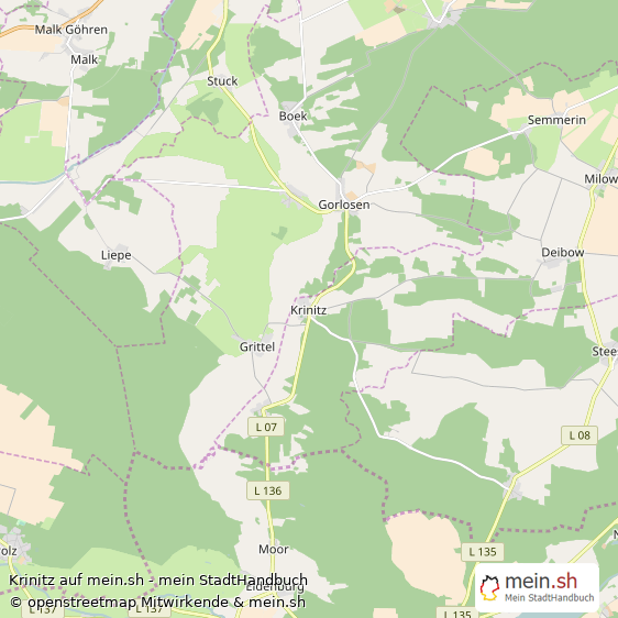 Krinitz Landkreis Ludwigslust Landkarte © Openstreetmap Contributors Krinitz Karte