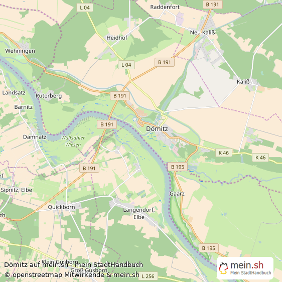Dömitz Landkreis Ludwigslust Landkarte © Openstreetmap Contributors Dömitz Landstadt Karte