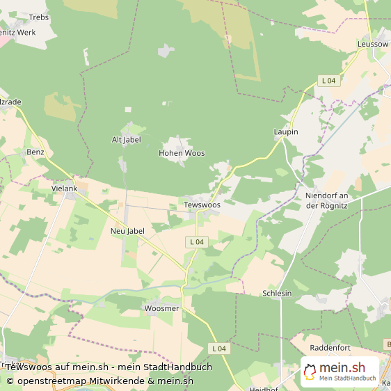 Tewswoos Landkreis Ludwigslust Landkarte © Openstreetmap Contributors Tewswoos Karte