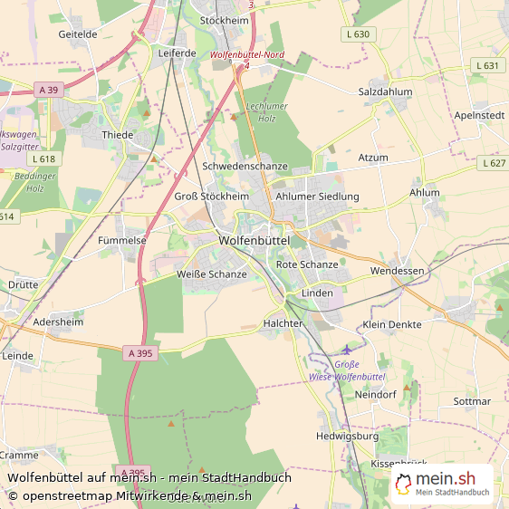 Wolfenbüttel Landkreis Wolfenbüttel Landkarte © Openstreetmap Contributors Wolfenbüttel Karte