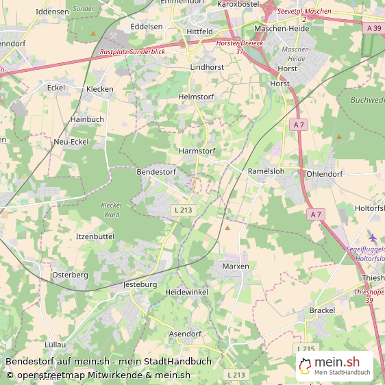 Bendestorf Landkreis Harburg Landkarte © Openstreetmap Contributors Bendestorf Landstadt Karte