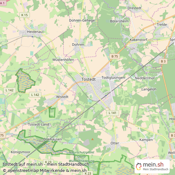 Tostedt Kleinstadt Karte