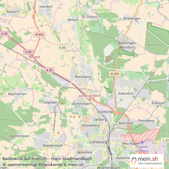 Bardowick Groe Landstadt Karte