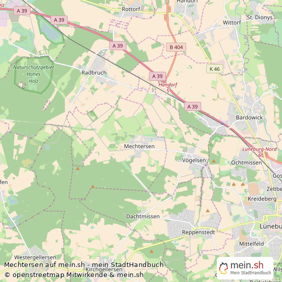 Mechtersen Dorf Karte