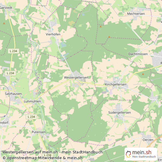 Westergellersen Gro?es Dorf Karte