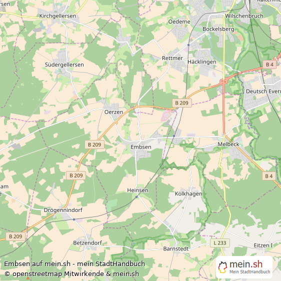 Embsen Landstadt Karte