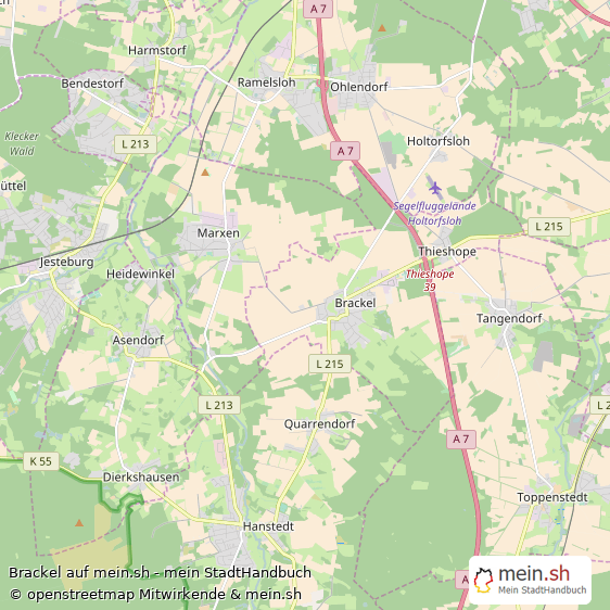 Brackel Landkreis Harburg Landkarte © Openstreetmap Contributors Brackel Großes Dorf Karte