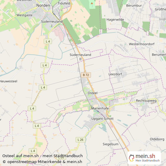 Osteel Landkreis Aurich Landkarte © Openstreetmap Contributors Osteel Landstadt Karte