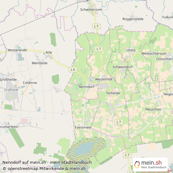 Nenndorf Landkreis Wittmund Landkarte © Openstreetmap Contributors Nenndorf Dorf Karte