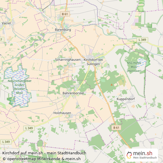 Kirchdorf Landstadt Karte