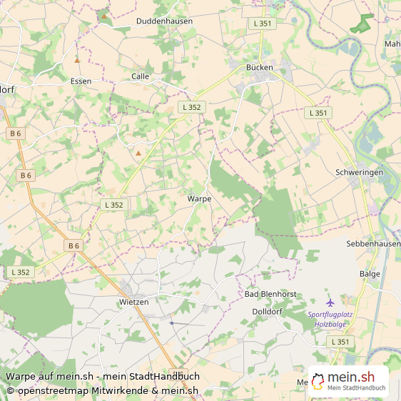 Warpe Landkreis Nienburg (Weser) Landkarte © Openstreetmap Contributors Warpe Dorf Karte
