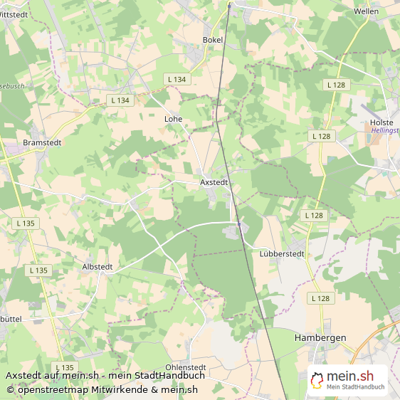 Axstedt Landkreis Osterholz Landkarte © Openstreetmap Contributors Axstedt Großes Dorf Karte