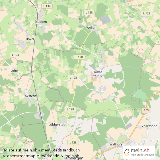 Holste Landkreis Osterholz Landkarte © Openstreetmap Contributors Holste Großes Dorf Karte
