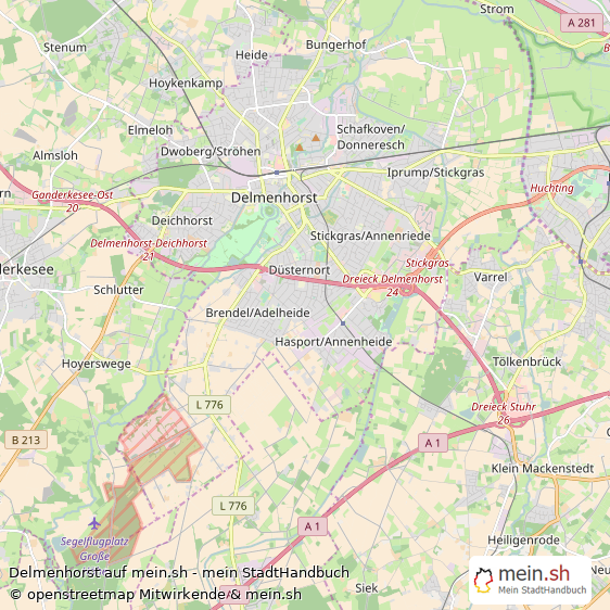 Delmenhorst Mittelstadt Karte