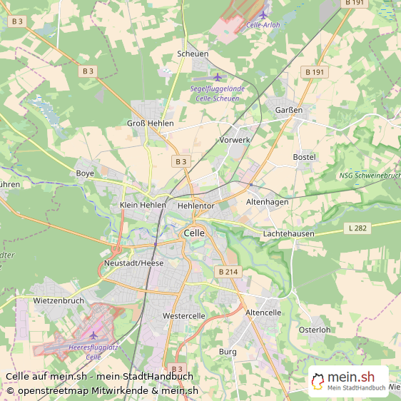 Celle Landkreis Celle Landkarte © Openstreetmap Contributors Celle Mittelstadt Karte