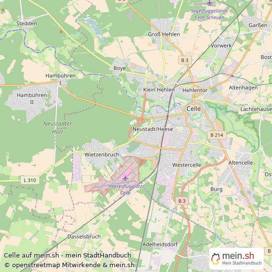 Celle Landkreis Celle Landkarte © Openstreetmap Contributors Celle Mittelstadt Karte