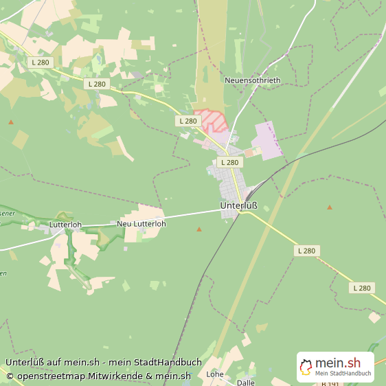 Unterlüß Landkreis Celle Landkarte © Openstreetmap Contributors Unterlüß Landstadt Karte