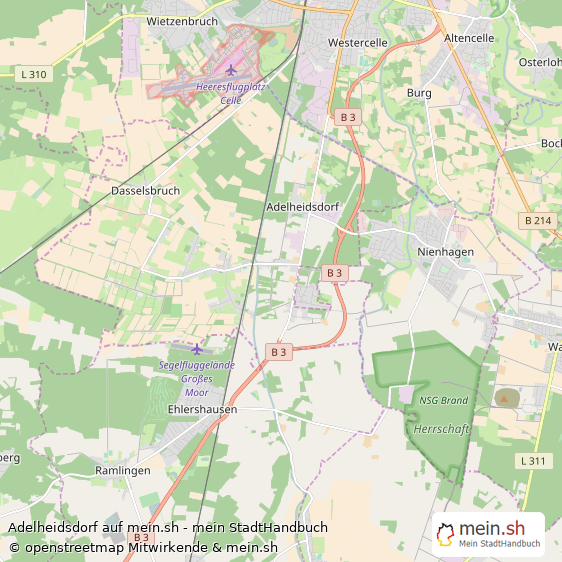 Adelheidsdorf Landkreis Celle Landkarte © Openstreetmap Contributors Adelheidsdorf Landstadt Karte