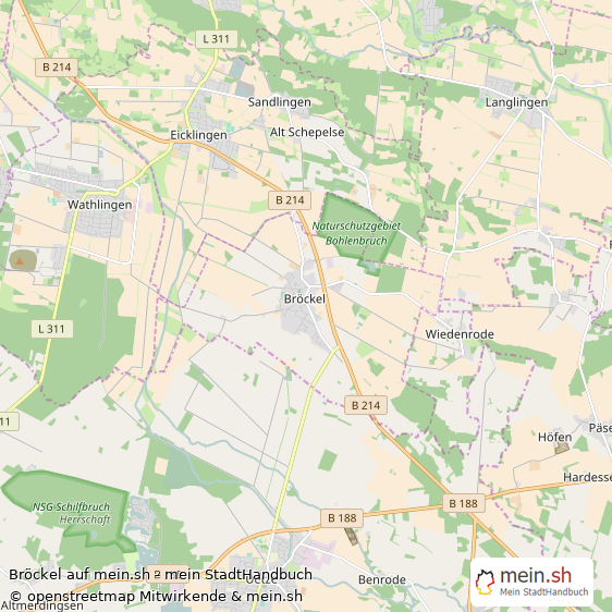 Bröckel Landkreis Celle Landkarte © Openstreetmap Contributors Bröckel Großes Dorf Karte