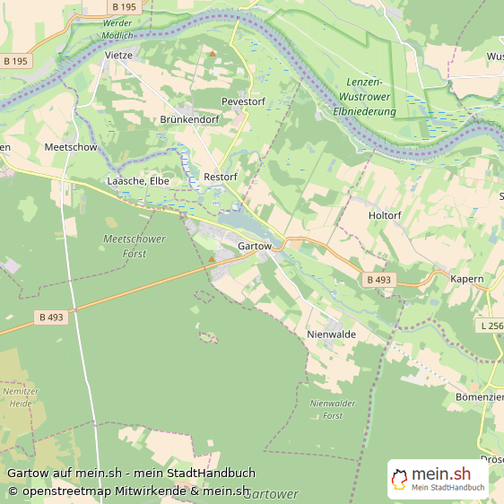 Gartow Landkreis Lüchow-Dannenberg Landkarte © Openstreetmap Contributors Gartow Großes Dorf Karte