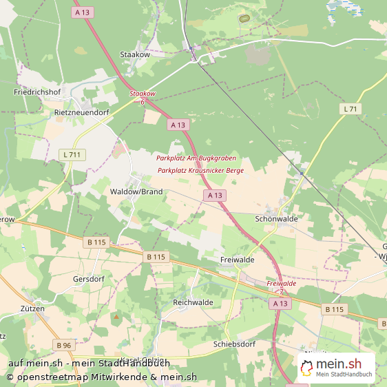 Sch?nwald Landstadt Karte