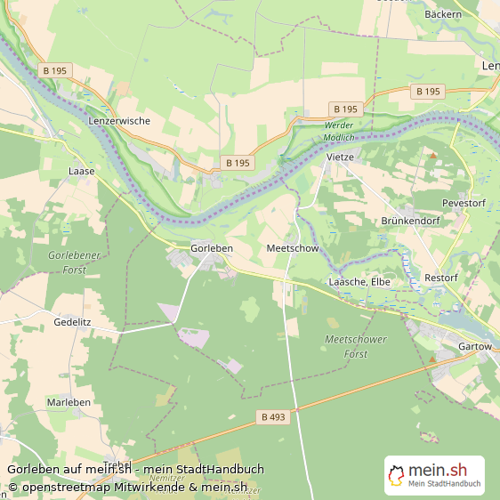 Gorleben Dorf Karte