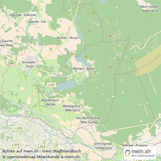 Byhlen Landkreis Dahme-Spreewald Landkarte © Openstreetmap Contributors Byhlen Karte