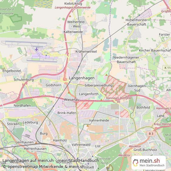 Langenhagen Mittelstadt Karte