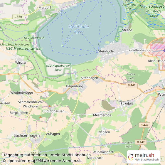 Hagenburg Landkreis Schaumburg Landkarte © Openstreetmap Contributors Hagenburg Landstadt Karte