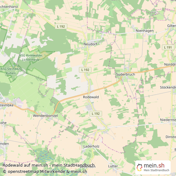 Rodewald Landkreis Nienburg (Weser) Landkarte © Openstreetmap Contributors Rodewald Landstadt Karte