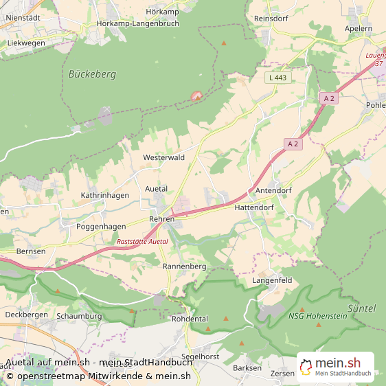 Auetal Landkreis Schaumburg Landkarte © Openstreetmap Contributors Auetal Große Landstadt Karte