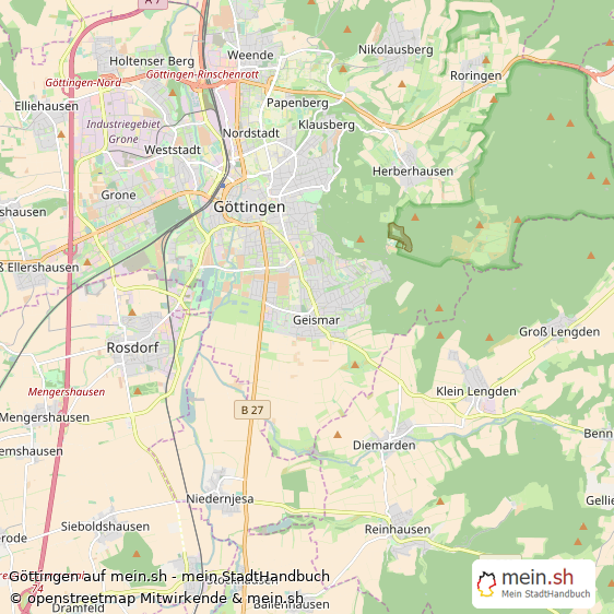 Göttingen Landkreis Göttingen Landkarte © Openstreetmap Contributors Göttingen Kleine Großstadt Karte