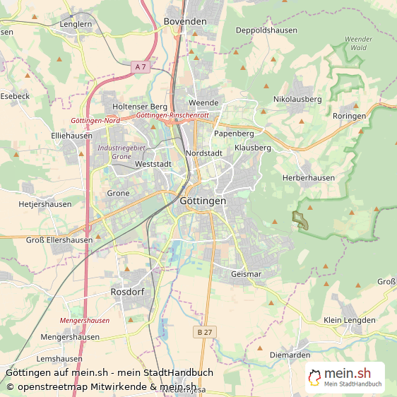 Göttingen Kleine Großstadt Karte