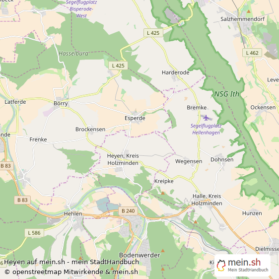 Heyen Landkreis Holzminden Landkarte © Openstreetmap Contributors Heyen Kleines Dorf Karte