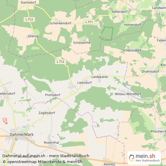 Dahmetal Landkreis Teltow-Fläming Landkarte © Openstreetmap Contributors Dahmetal Kleines Dorf Karte