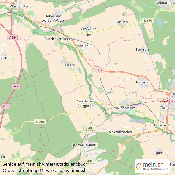 Sehlde Landkreis Wolfenbüttel Landkarte © Openstreetmap Contributors Sehlde Dorf Karte