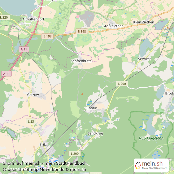 Chorin Landstadt Karte