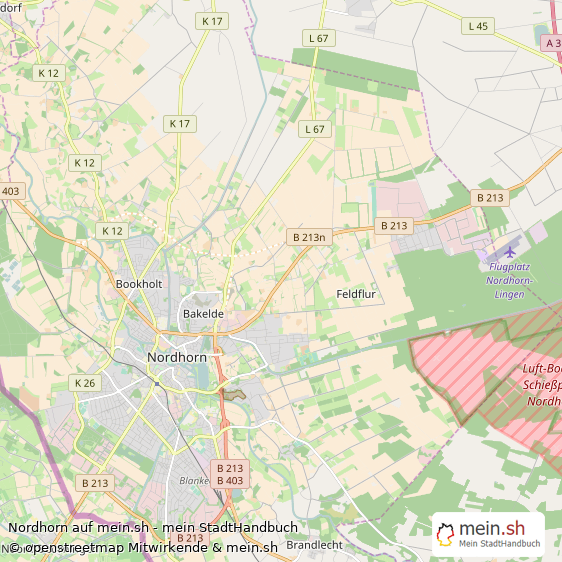 Nordhorn Mittelstadt Karte