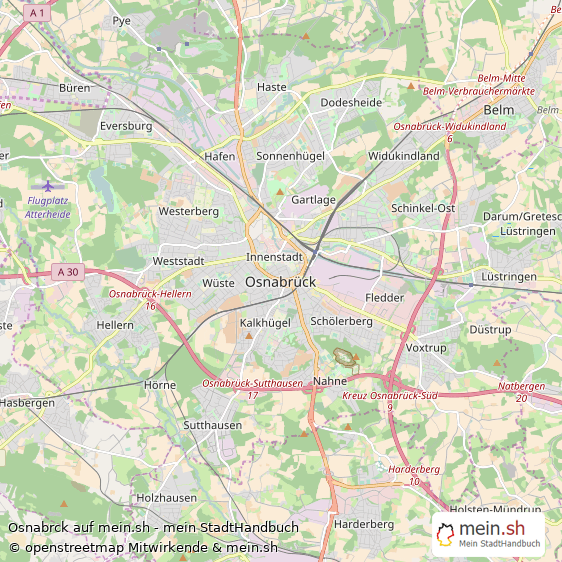Osnabrck Kleine Grostadt Karte